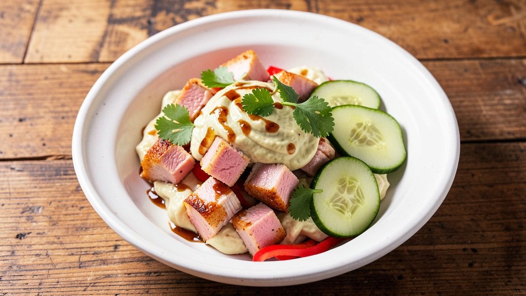 BJ's Ahi Tuna Salad Recipe: Crispy Tuna Bites on Cool Cucumber Base